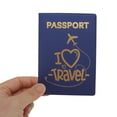 thumbnail image 3 of Unique Bargains 1 Pc Passport Holder Durable Heart Airplane Document Holder for Travel Blue, 3 of 5