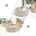 thumbnail image 6 of FENGGUIQU 3Pcs Elegant Brown Woven Basket for Home Storage and Decorative Fake Flower Display, 6 of 7