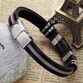 thumbnail image 4 of New fashion Joker personality silicone hipster titanium bracelet, 4 of 5