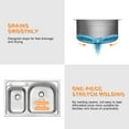 thumbnail image 5 of DIRECTUNIT 18 Gauge Stainless Steel Kitchen Sink Drop-In Top Mount, 33"x22"x9", 5 of 5