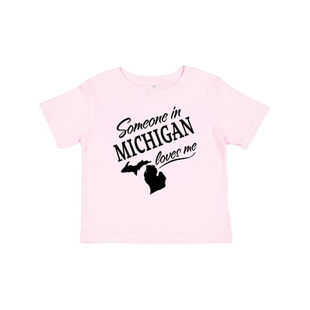 

Inktastic Someone in Michigan Loves Me Gift Baby Boy or Baby Girl T-Shirt