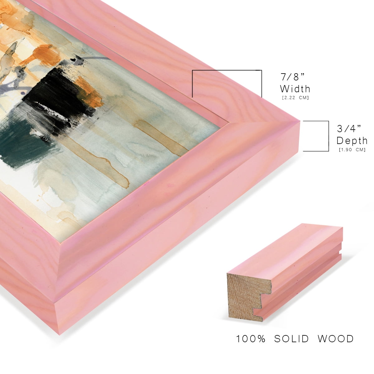Seria I - Framed Print w/glass - Sunset Pink