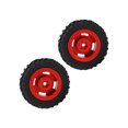thumbnail image 3 of 2pcs/set 50mm Wheel Rim Rubber Tire with 4 Holes for AXIAL SCX24 1/24 RC Car Upgrade PartsRed, 3 of 14