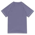 thumbnail image 6 of FORMRS Boys Rash Guard with Short Sleeves UPF 50+ Swim Shirts Sizes 3-12T, Purple Forest, 6 of 6