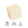 thumbnail image 2 of Staples Manila File Folders Letter 3 Tab Assorted Position 100/Box TR56675, 2 of 4