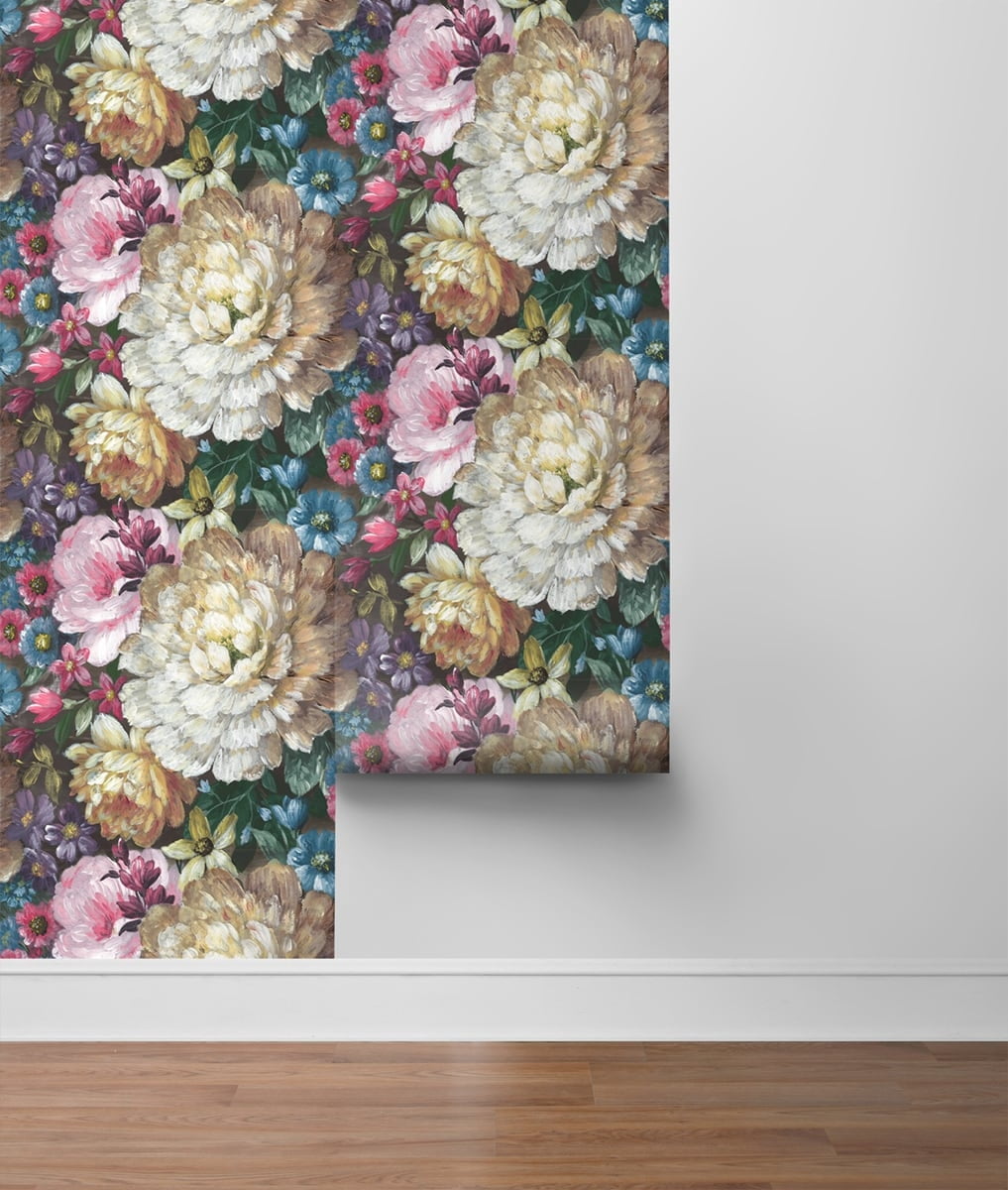 NextWall  Blooming Floral Peel And Stick Wallpaper - 20.5 in. W x 18 ft. L