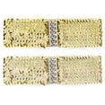 thumbnail image 1 of Cinturón elástico para mujeres INSPIRE CHIC con decoración de lentejuelas, hebillas de metal entrelazadas, color dorado, 1 of 5