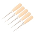 thumbnail image 4 of Wooden Handle Awl, Stainless Steel Portable Leather Scratch Awl With Case Guard For DIY Sewing For Marking, 4 of 8