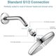 thumbnail image 5 of Shower Head Swivel Ball Adapter, All Metal Adjustable Shower Arm Extension, 5 of 5