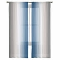 thumbnail image 3 of Gray Blue Sheer Curtains 84 Inches Long 2 Panels Set, Window Sheer Curtains for Living Room/Bedroom, Modern Gradient Geometric Light Filtering Rod Pocket Curtain 52'' x 84'' x 2, 3 of 7