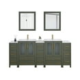 thumbnail image 4 of Vanity Art 84" Double Sink Freestanding Bathroom Vanity Set with Ceramic Top and Mirror, 4 of 9
