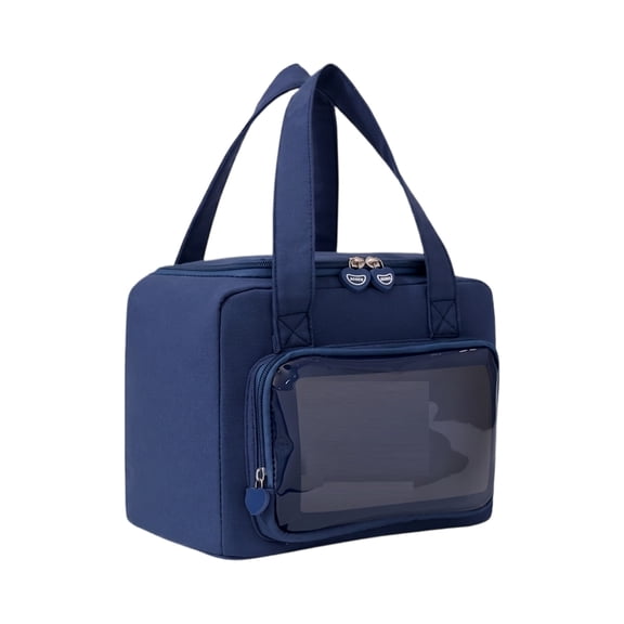 Portable Leakproof Insulated Lunch Bag for Women Reusable Lunch Tote Cooler Bag Soft Expandable Thermal Lunchbox Food Carrier Pouch for Work Picnic,Navy