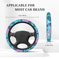 thumbnail image 4 of KLL Car Steering Wheel Cover, Universal 15 inch, Soft Elastic and Comfortable,Car Accessories Decorations-Wls And Flowers, 4 of 7