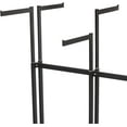 thumbnail image 5 of Floor Standing Metal Garment Rack, 6 Arms Clothing Display Rack Heavy Retail Display Racks With Wheels, 3.94 to 5.18Ft Adjustable Height Retail Clothing Rack for Hanging Clothes Heavy Duty (Black), 5 of 9