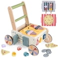 thumbnail image 1 of Empujador de madera Baby Walker Takeeyce con juguete de cocina, 12 meses, 1 of 8