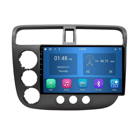 RoverOne 4 64GB Car Stereo CarPlay GPS Navigation Bluetooth for Honda Civic 2000-2006 Android Touch Screen Player