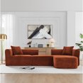 thumbnail image 3 of Jopath 114" Modular Sectional Sofa,Cloud Sectional Couch with Deep Seat,Modern Modular L-Shape Sofa Couch with Chaise,Upholstered Boneless Couches for Living Room Bedroom,No Assembly Required,Orange, 3 of 12
