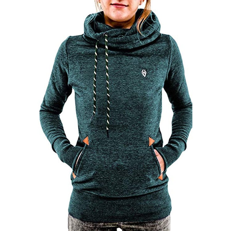 zip up funnel neck sweatshirt womens