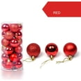 thumbnail image 2 of Red Christmas Ball Ornaments 24pcs Small Shatterproof Christmas Tree Balls for Xmas Tree Decoration DIY Handcraft Ornaments Hooks Included 1.2-Inch, 2 of 5