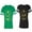 Men Green / Women Black, variant on King Queen Pentagon Gold Matching Couple Cotton Jerseys (Men Green / Women Black) (Men S / Women S)