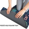 thumbnail image 3 of DarkBlue Cartoon Dinosaurs Explorer Pattern Hot Yoga Mat Towel Non Slip for Hot Yoga - Quick-Drying Yoga Mat Cover with 4 Corner Pockets with Travel Bag - Hot Yoga Towel Non Slip 70"x26", 3 of 6