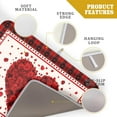 thumbnail image 3 of Love Heart Dish Drying Mat 18x24 inch Valentines Day Red Rose Flowers Dish Drainer Mats Red Black Buffalo Plaids Absorbent Dish Drying Pad for Kitchen Countertop Wedding Large Decor, 3 of 3