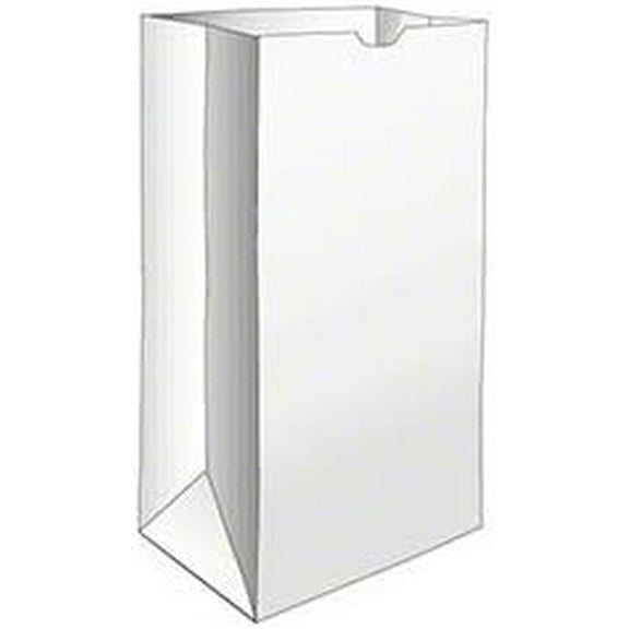 Duro Bag MFG Grocery Bag Food Wrapping Catering Supplies in White - 6-1/8x4-1/6x12-7/16" 500 per Pack