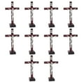 thumbnail image 3 of HEMLBOYW 10pcs Ornament Tabletop Ornaments Standing Crucifix Decoration Churches Wood with Stand Crafts, 3 of 6