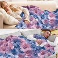 thumbnail image 5 of WOBOGO Fluffy Flowers Facecloth Blanket Fluorescent Effect in The Dark Four Seasons of Comfortable and Soft Skin Friendly Sheet 70×55in, 5 of 8