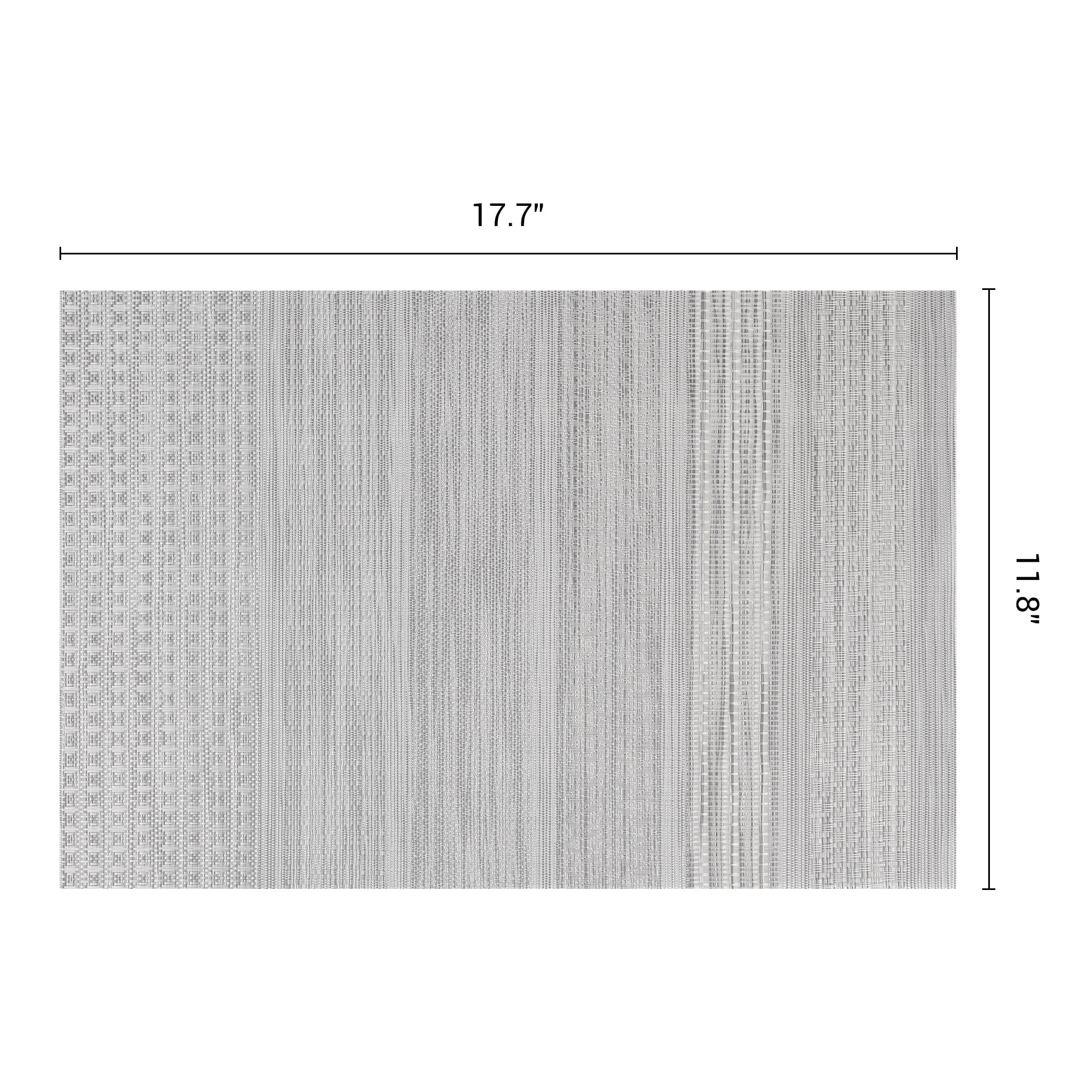 Unique Bargains Set of 8 Woven Placemats for Dining Table Decor Indoor Gray