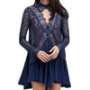 Free People Womens Large Floral Lace Tunic Dress
