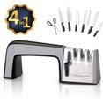 thumbnail image 2 of Afilador de cuchillos profesional, afilador de cuchillos 4 en 1, afilador de cuchillos manual para cuchillos de cocina, afilador de cuchillos de tijera con base antideslizante esquí esquí Gafas de esquí, 2 of 5
