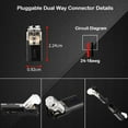 thumbnail image 3 of Conector Enchufable de Doble Cable + Hebilla de Bloqueo, Sin Corte de Pelado de Cables Conector LED de 2 VíAs y 2 para AWG 20-24 40 Piezas, 3 of 5