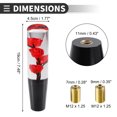 thumbnail image 5 of Unique Bargains Universal Car Gear Shift Knob, Manual Automatic Stick Gear Shifter Knob, Acrylic, 1 Set Red 20cm, 5 of 7