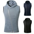 thumbnail image 3 of Mens Tank Top Beach New Style Vest And Hooded Casual And Comfortable Jacket, 3 of 3