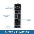 thumbnail image 3 of Interruptor de ventana eléctrica Unique Bargains para el lado del conductor delantero para Mazda 5 2007-2015 Negro, 3 of 7
