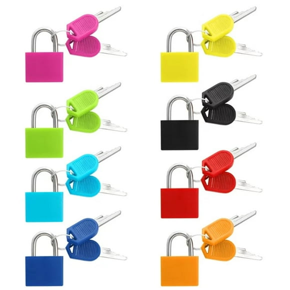 Under 10 Faucets Knowbie 8 Pcs Luggage Locks with Keys Locker Lock Small Luggage Padlocks Suitcase Locks Metal Keyed Padlock for School Gym