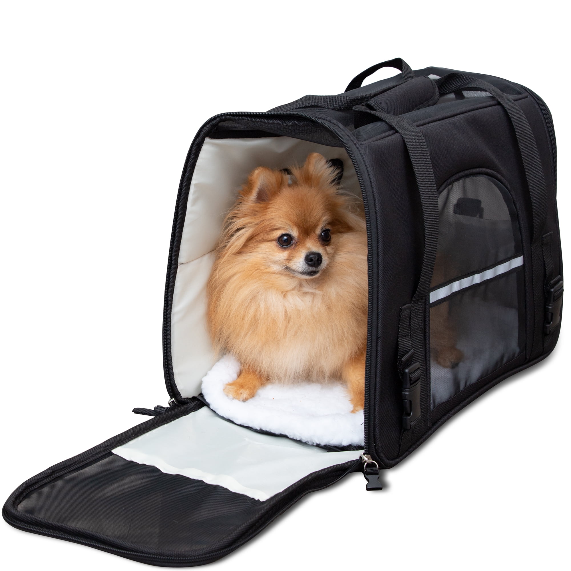 Macaroon Pet Carriers for Small CatsDogs Sides Airline Approved 