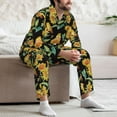 thumbnail image 7 of Picia Sunflowers And Bird Pattern Men’s Long-Sleeve Sleepwear Set - Soft 2-Piece Loungewear with Pockets, Comfy PJs for Relaxing Nights-Medium, 7 of 7