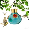 thumbnail image 4 of Solar Lighted Hummingbird Feeder, Wuztai Automatic Solar Hummingbird Feeder Outdoor, Glass Hanging Bird Feeder Patio Garden Decoration Multicolor, 4 of 7