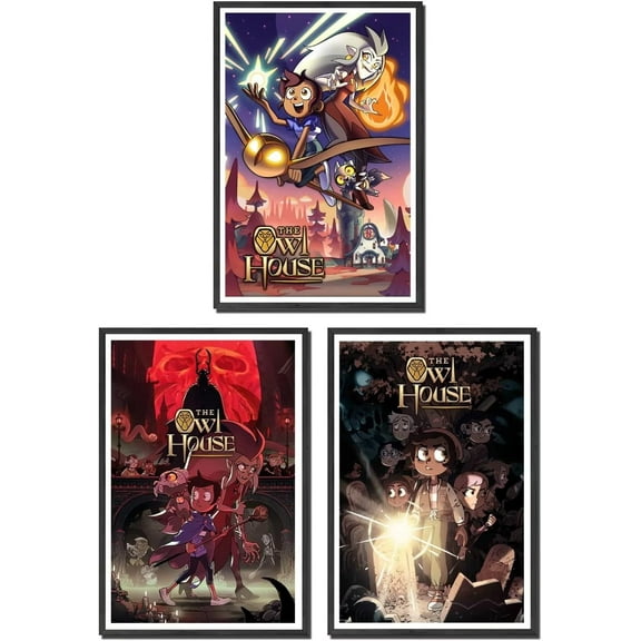 The Owl House Poster Anime Poster 3 Piece Set 8x12Inch Canvas Prints Unframed Set of 3