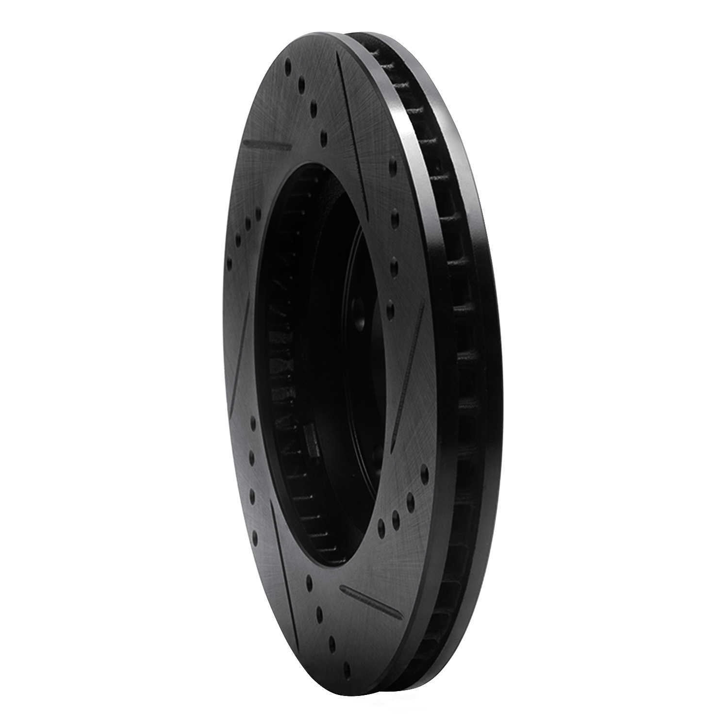 Dynamic Friction Company 633-47028L DFC Brake Rotor - Drilled And Slotted - Black