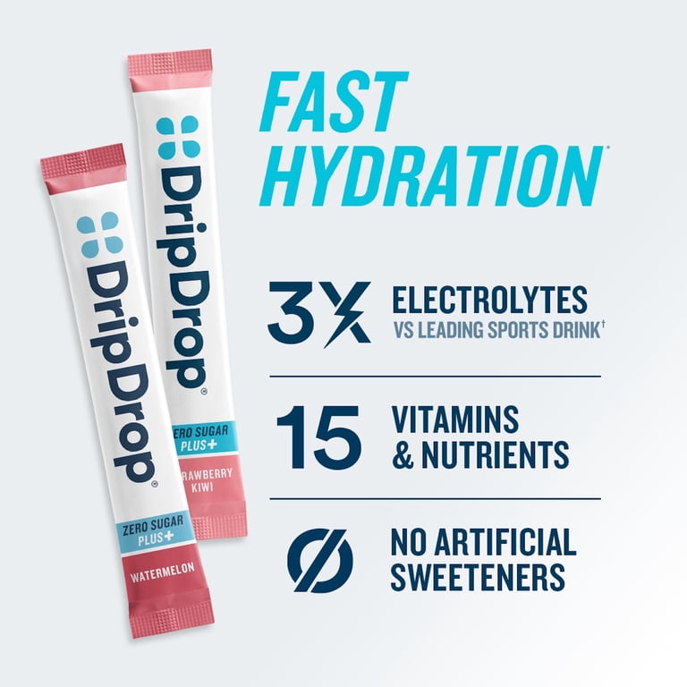 DripDrop Zero Sugar Plus Hydration Multiplier, 24 Packets Variety Pack photo 6