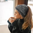 thumbnail image 6 of BEIPEGIN 2 Pack Ponytail Hat Messy Bun Beanie for Women Warm Trendy Soft Stretch Criss Cross Hat for Women Knit Hats for Women Winter Cute Winter Hats for Women, 6 of 7