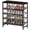 Black, variant on JIOABL 5-Tier Shoe Rack, 30" Wide Entryway Storage Organizer with Adjustable Feet, Rust-Proof Steel Frame & Particle Board Shelves, Gray