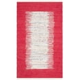 thumbnail image 2 of SAFAVIEH Montauk Tennyson Braided Border Cotton Area Rug, Ivory/Red, 3' x 5', 2 of 5