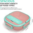 thumbnail image 4 of Fiambrera Bento de acero inoxidable para niños y niñas, caja de almuerzo aislada, secciones de porciones de Metal, contenedor a prueba de fugas, 500ML, 4 of 4
