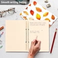 thumbnail image 4 of FORMRS 1-Subject Spiral Notebook 8" x 5" College Ruled 60 Refillable Sheet A5 Hard Cover, 2 Pack, Orange Leaves, 4 of 7