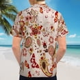 thumbnail image 6 of High Quality Hawaiian Shirts for Men Short Sleeve Aloha Beach Shirt Floral Summer Casual Button Down Shirts Blouses DLF549, 6 of 7