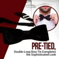 thumbnail image 3 of GHSDFBB Holdu2019Em 1" Teens & Men Suspender and Bow Tie Set EXTRA STURDY POLISHED CLIPS, Pre-tied Bow Tie, Perfect for Tuxedo, 3 of 6